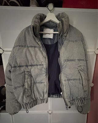 Cazadora acolchada vintage denim,Bershka