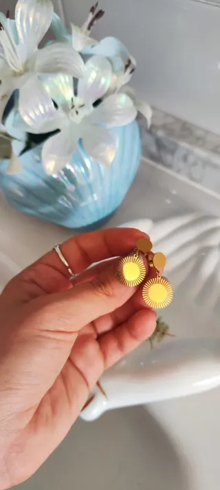 Pendientes Sol Dorados