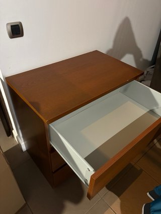 Cómoda IKEA MALM 3 cajones roble