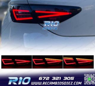 PILOTOS SEAT LEON 3 5F 12-20 DINÁMICO LED NEGRO OEM HALOGEN