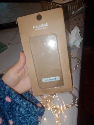 Cover iPhone 5 con glitter verde-blu