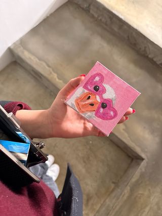 Quadretto 10x10 cm fatto a mano “the glam goose”