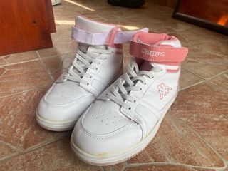 Scarpe Kappa alte rosa e bianche taglia 35