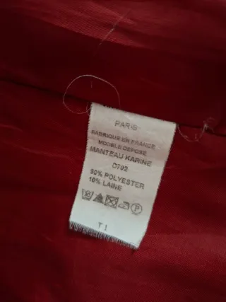 Abrigo Vintage Love Rojo Talla Única