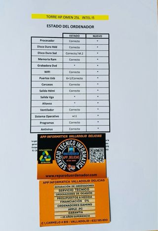 PC Gaming/Diseño OMEN Intel i5 16GB RAM