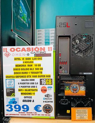 PC Gaming/Diseño OMEN Intel i5 16GB RAM