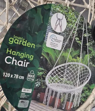 Silla Colgante Macramé Beige