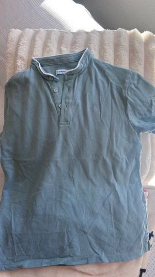 Polo Mayoral verde aguamarina niño