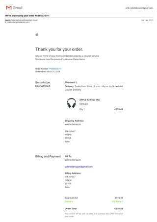 AirPods Max Cuffie Space Gray