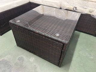 CONJUNTO DE JARDÍN MARRÓN/BLANCO 194CM*