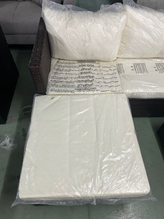 CONJUNTO DE JARDÍN MARRÓN/BLANCO 194CM*