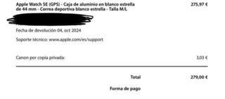 Apple Watch SE 44mm BLANCO ESTRELLA