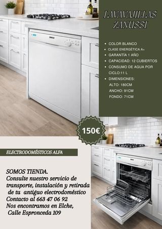 Lavavajillas Zanussi Blanco 12 Cubiertos