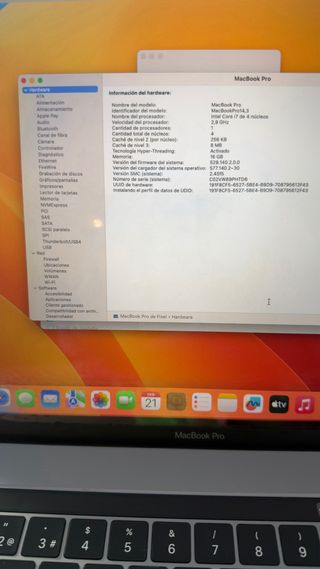 MacBook Pro A1707 2017 Plata