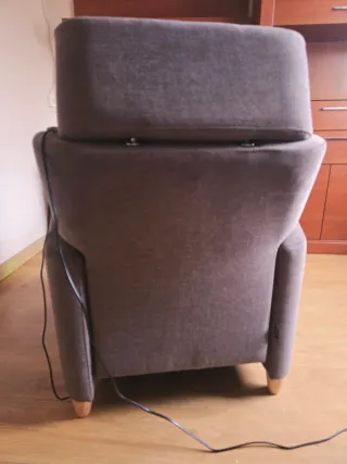 Sillón Eléctrico de Tela Gris