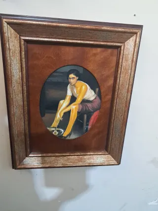 Cuadro La Piconera Marco Madera