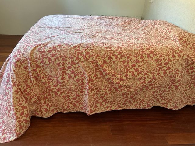 Tela Gastón y Daniela Algodón Beige/Rojo