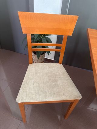 Mesa comedor extensible y 6 sillas