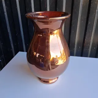 Jarrón Mallorquín Cerámica Dorado