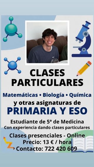Clases Particulares Matemáticas, Química, Biología