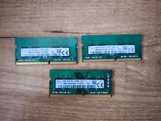 Lote 3 Memorias RAM ddr4 8gb y 2x4gb