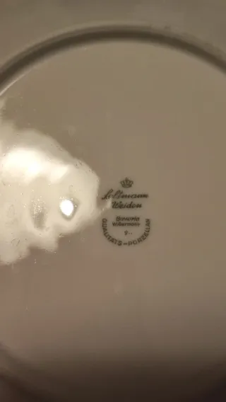 12 piatti piani  In porcellana decorat