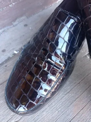Zapatos Pitillos Mujer Negro Cocodrilo