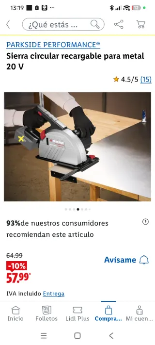 Sierra Circular Parkside Performance Brushless