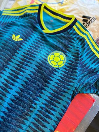 Camiseta Adidas Colombia Azul/Verde