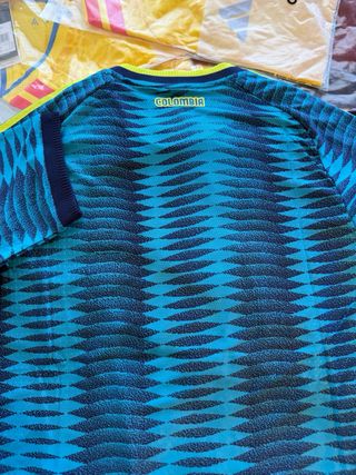 Camiseta Adidas Colombia Azul/Verde