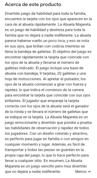 Juego de mesa La Abuela Majareta