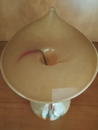 Jarrón de cristal soplado multicolor