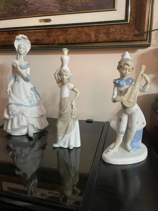 Figuras de porcelana estilo marfil