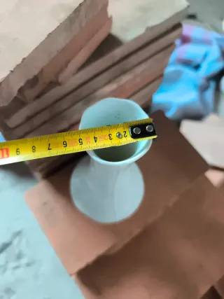 Florero de porcelana blanco 20cm 14 unidades