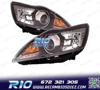 FAROS XENON PARA FORD FOCUS III 08-10 FONDO NEGRO