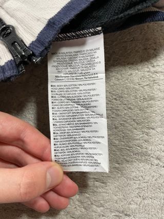 Sudadera Cremallera Nike Negro Talla S