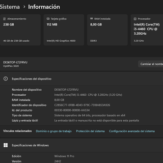 Ordenador Dell Optiplex 3020 Torre