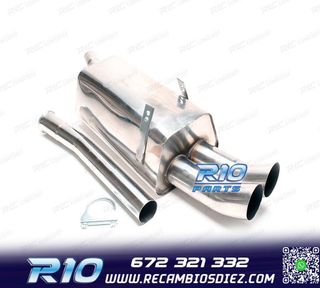 SILENCIOSO ESCAPE BMW SERIE 3 E36 L6 1991-1998 INOX x2 DTM