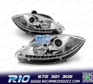 FAROS PARA SEAT LEON, ALTEA Y TOLEDO 04-09 LUZ DIURNA LED FO