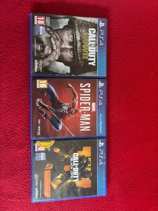 Call of Duty WWII y Black ops 4 + Spider-man