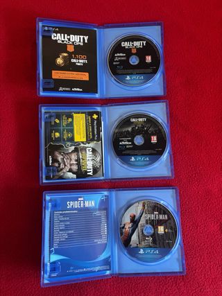 Call of Duty WWII y Black ops 4 + Spider-man