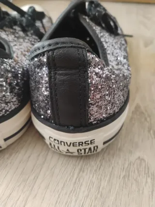 Converse All Star Glitter Nero/Argento