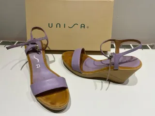 Sandalias Unisa Mujer Morado/Beige