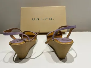 Sandalias Unisa Mujer Morado/Beige
