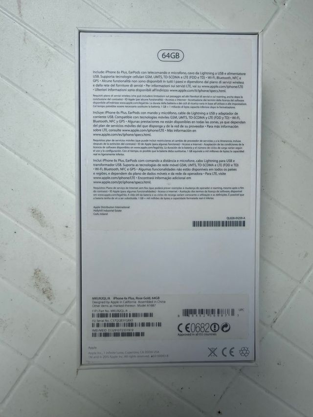 Caja iPhone 6S Plus Rosa