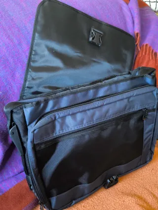 Mochila para portátil azul y gris