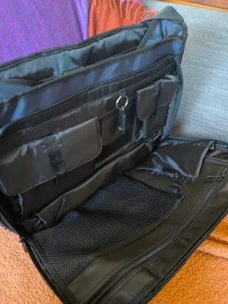 Mochila para portátil azul y gris