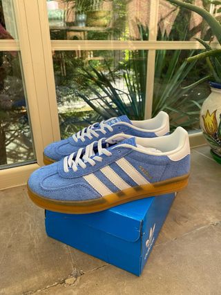 Adidas Gazelle Indoor Azul/Blanco