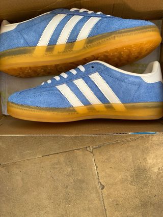Adidas Gazelle Indoor Azul/Blanco