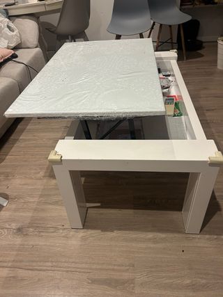 Mesa plegable madera y cristal